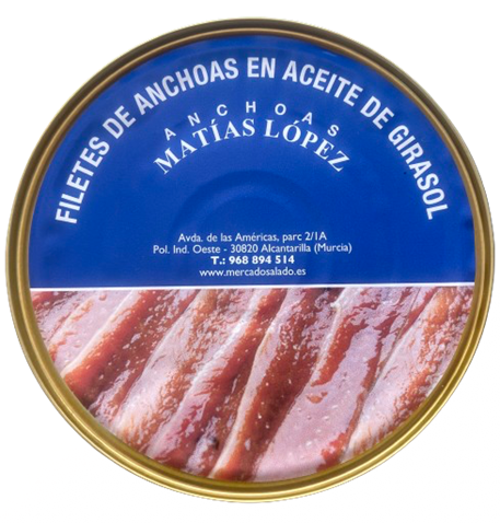 ANCHOA DEL CANTABRICO SEMICONSERVA EN ACEITE DE GIRASOL