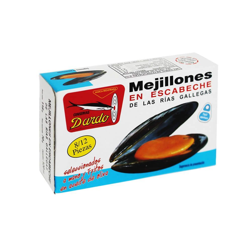 MEJILLONES DE LAS RIAS ESCABECHE 8-12 PIEZAS