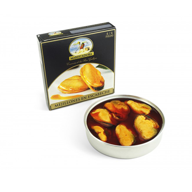 MEJILLONES DE LAS RIAS ESCABECHE GIGANTES 4-6 PIEZAS