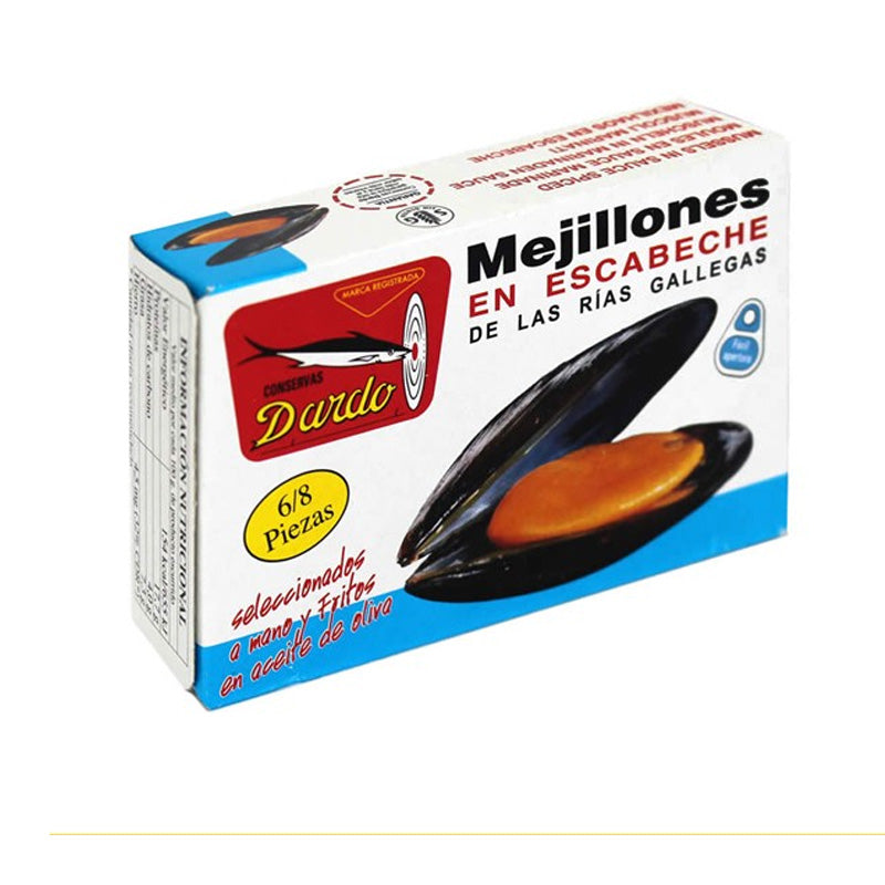 MEJILLONES DE LAS RIAS ESCABECHE 6-8 PIEZAS