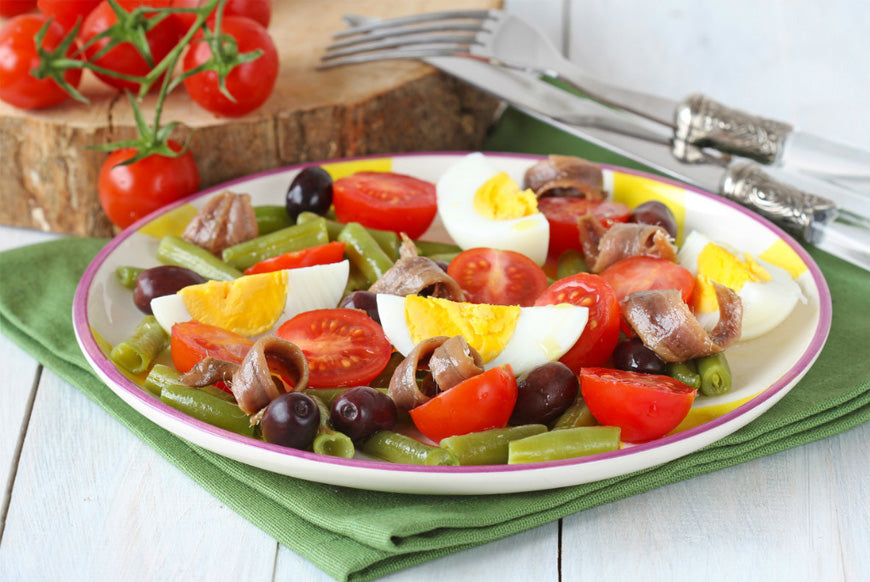 Ensalada Mediterránea con Anchoas del Cantábrico